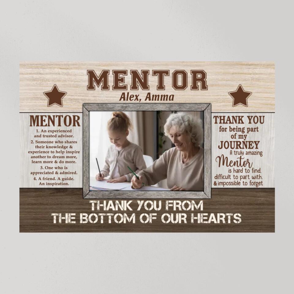 Definition Of Mentor Thank You - Custom Canvas Poster - Appreciation Gift For Mentor Boss