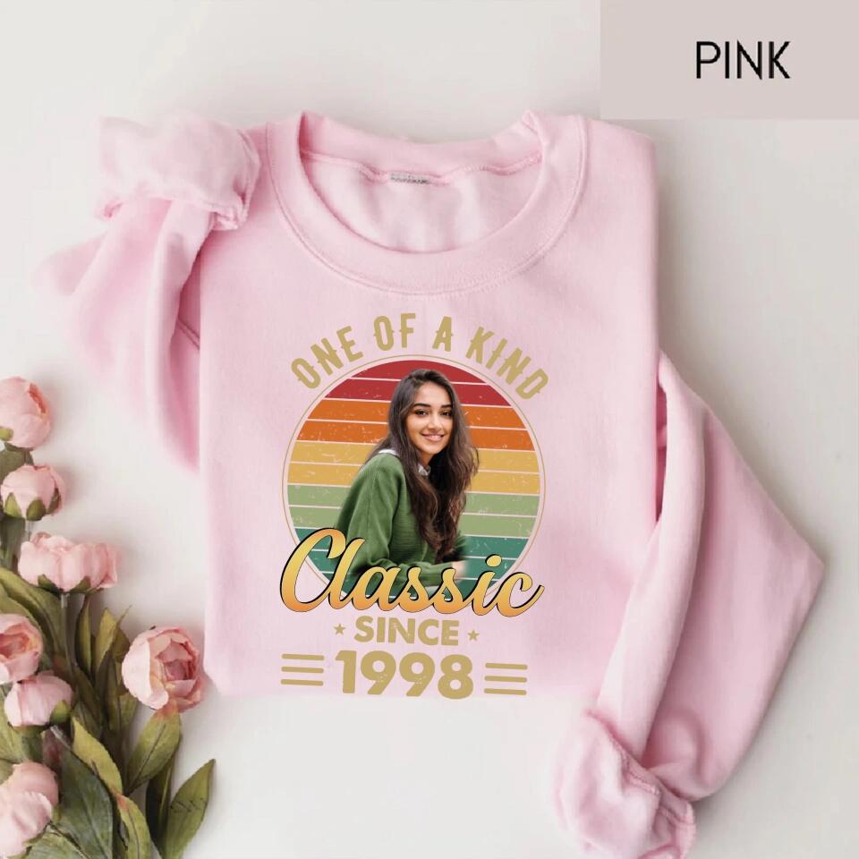 One Of A Kind - Vintage Retro Birthday Shirt - Upload Photo Birthday Gift | 303IHPNPTS129