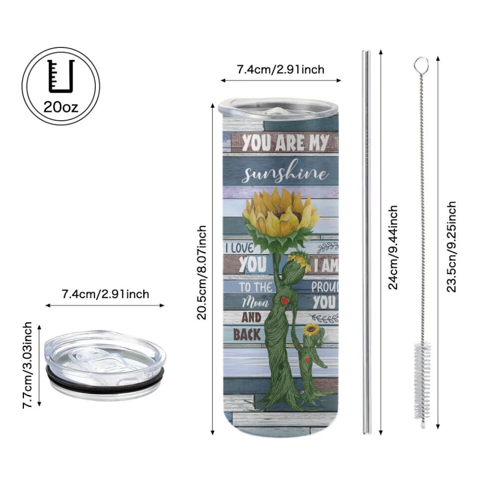 You Are My Sunshine - Sunflower Skinny Tumbler
