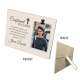 Confirmed in Christ You Shall Love the Lord Your God with All Your Heart - Matthew 22:37 - Personalized Name - Custom Your Picture - Photo Clip Frame - Best Confirmation Gifts For Boys Girls - for Jesus Lovers - Christian Gifts - 303ICNNPPT330