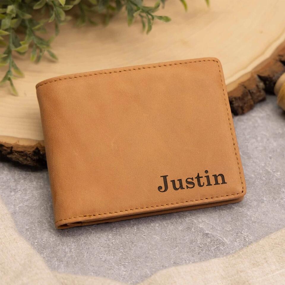 May You Proud Of Work You Have Done, Personalized Engraved Leather Wallet For Men, Retirement Gifts