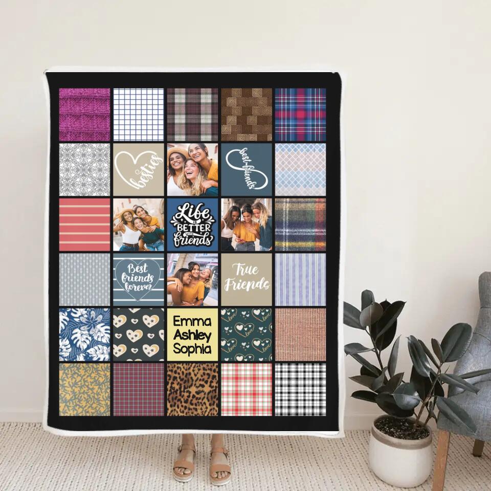 Life Is Better With Friends Custom Blanket Anniversary Gift For Besties
