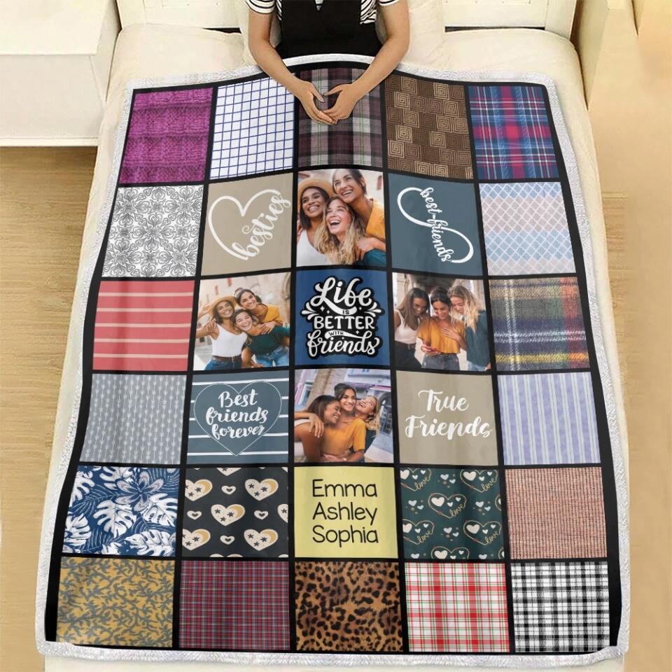 Life Is Better With Friends Custom Blanket Anniversary Gift For Besties