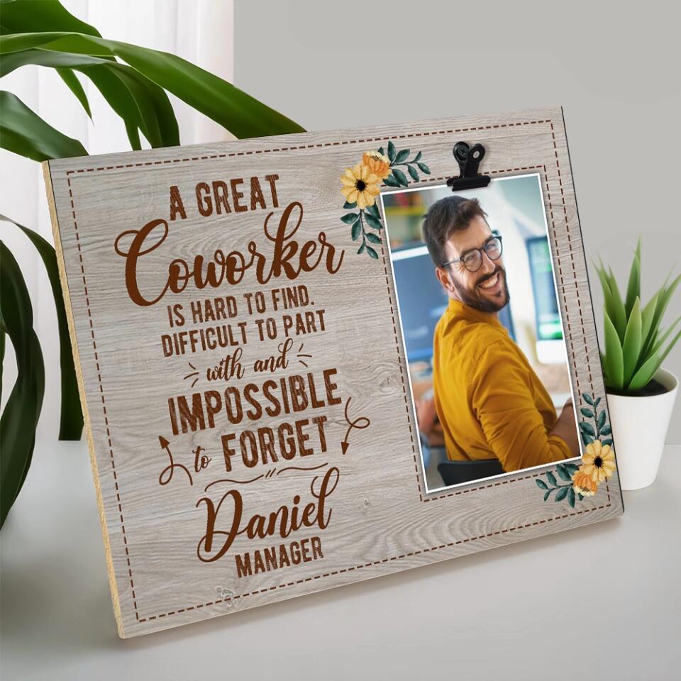 A Great Coworker Leaving Gift Personalized Photo Clip Frame