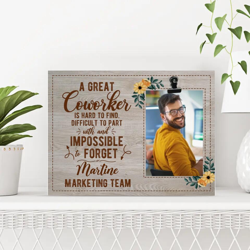 A Great Coworker Leaving Gift Personalized Photo Clip Frame