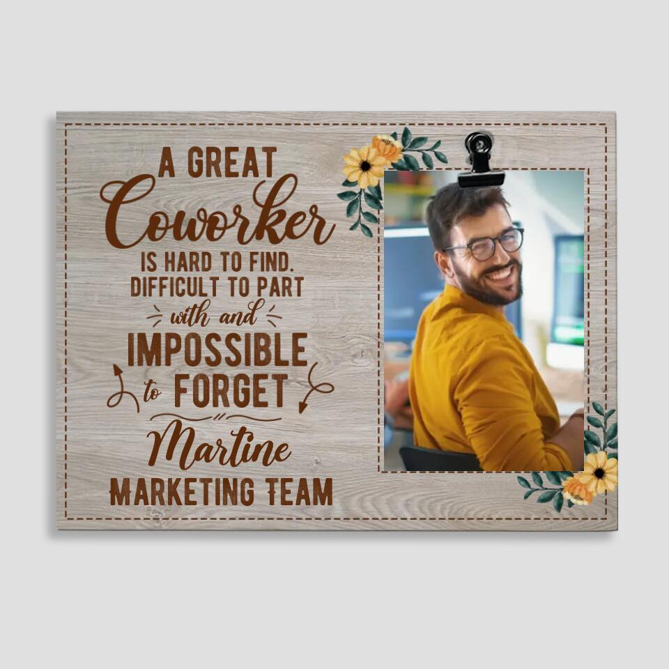 A Great Coworker Leaving Gift Personalized Photo Clip Frame
