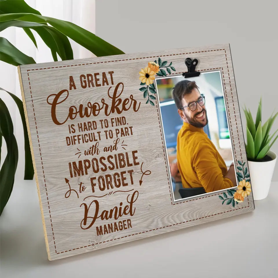 A Great Coworker Leaving Gift Personalized Photo Clip Frame