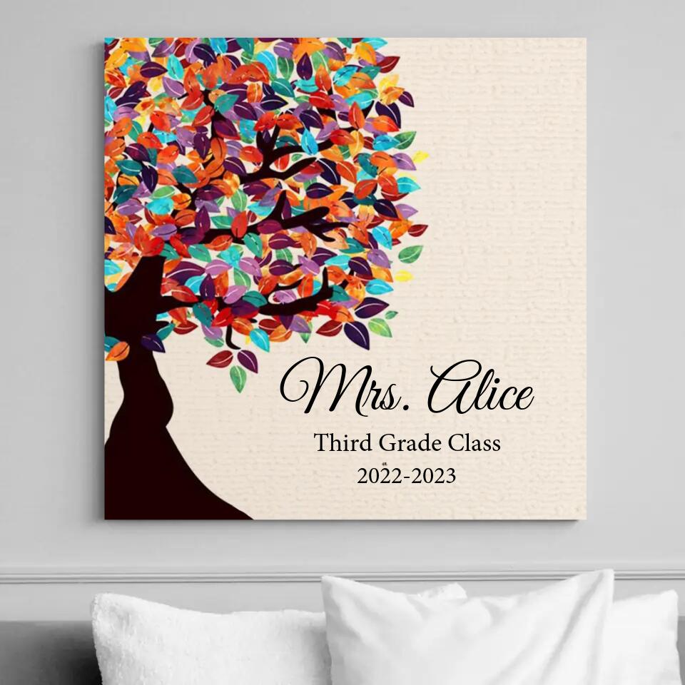Gift For Teacher, Principal Gift, Gift For Mentor, Gift From Student, Hanging Canvas, Thank You Gift, End Of School Gift - Square Canvas -
303IHPTLCA362
