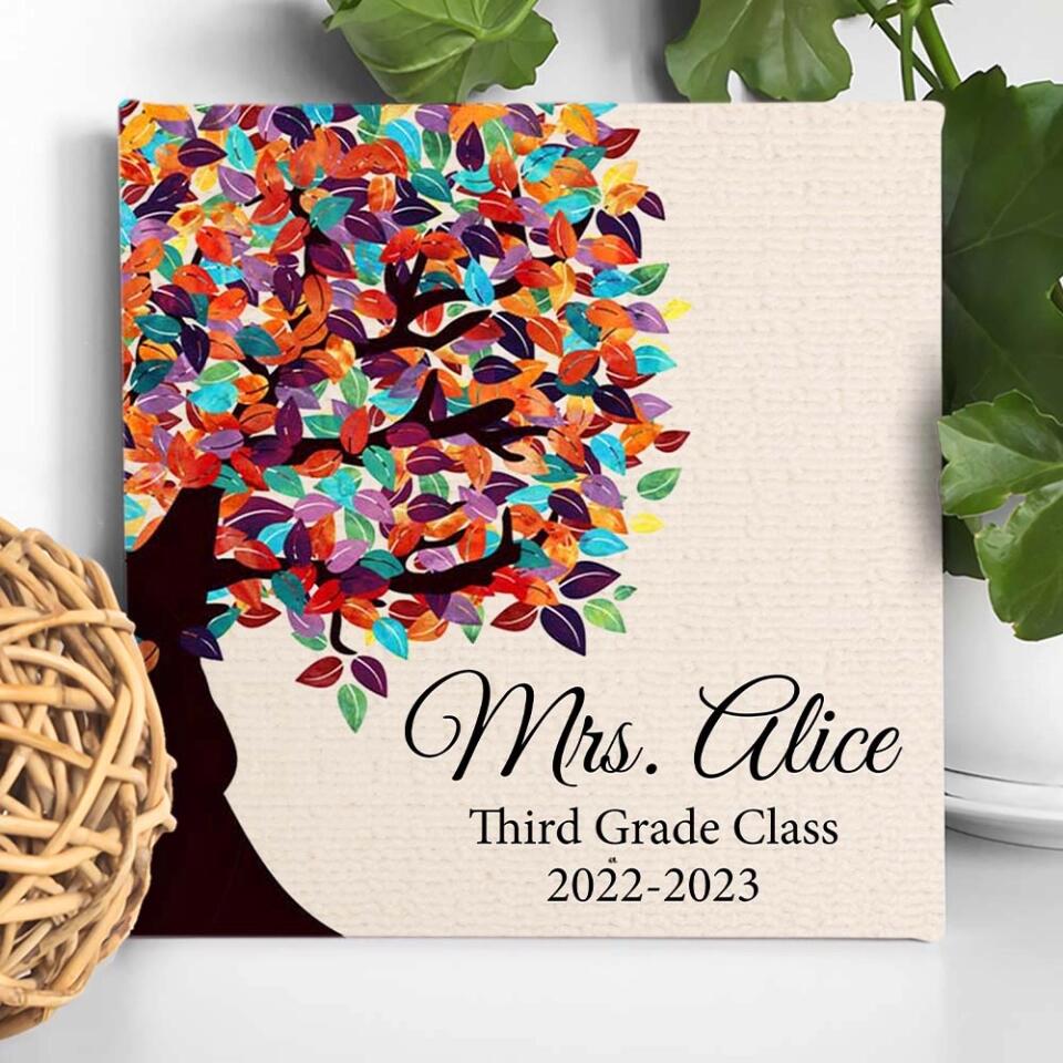 End Of Course Education Tree - Custom Canvas Poster - Appreciation Gift For Teacher