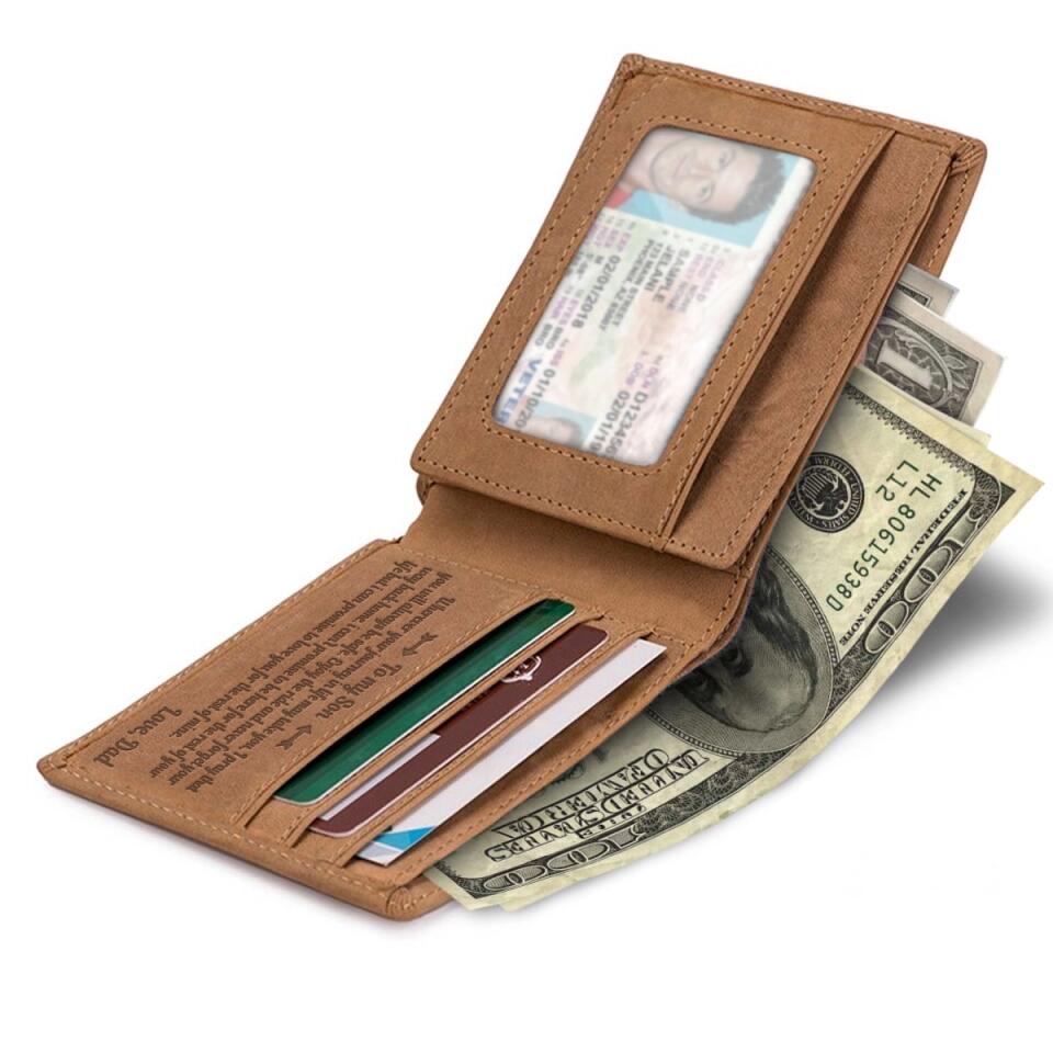 Retirement Rules, Be Grateful For The Day - Personalized Engrave Leather Wallet - Retirement Gift for Him