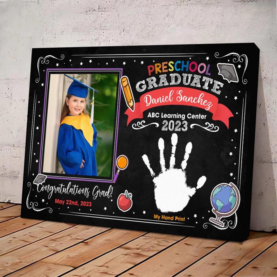 Preschool Graduate ABC Learning Center - Custom Canvas Poster - Graduation Gift For Son Daughter