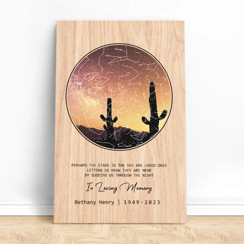 In Loving Memory Perhaps The Stars In The Sky Are Loved Ones Personalized Star Map Canvas Poster