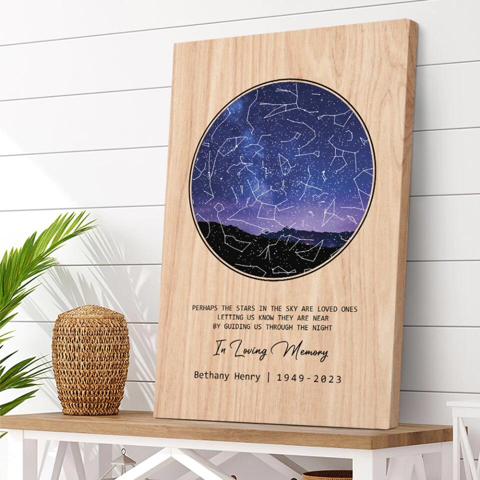 Perhaps The Stars in the Sky Are Loved Ones - Custom Canvas Poster - Memorial Gifts