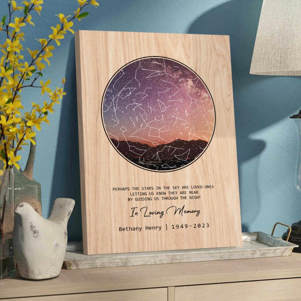 Perhaps The Stars in the Sky Are Loved Ones - Custom Canvas Poster - Memorial Gifts