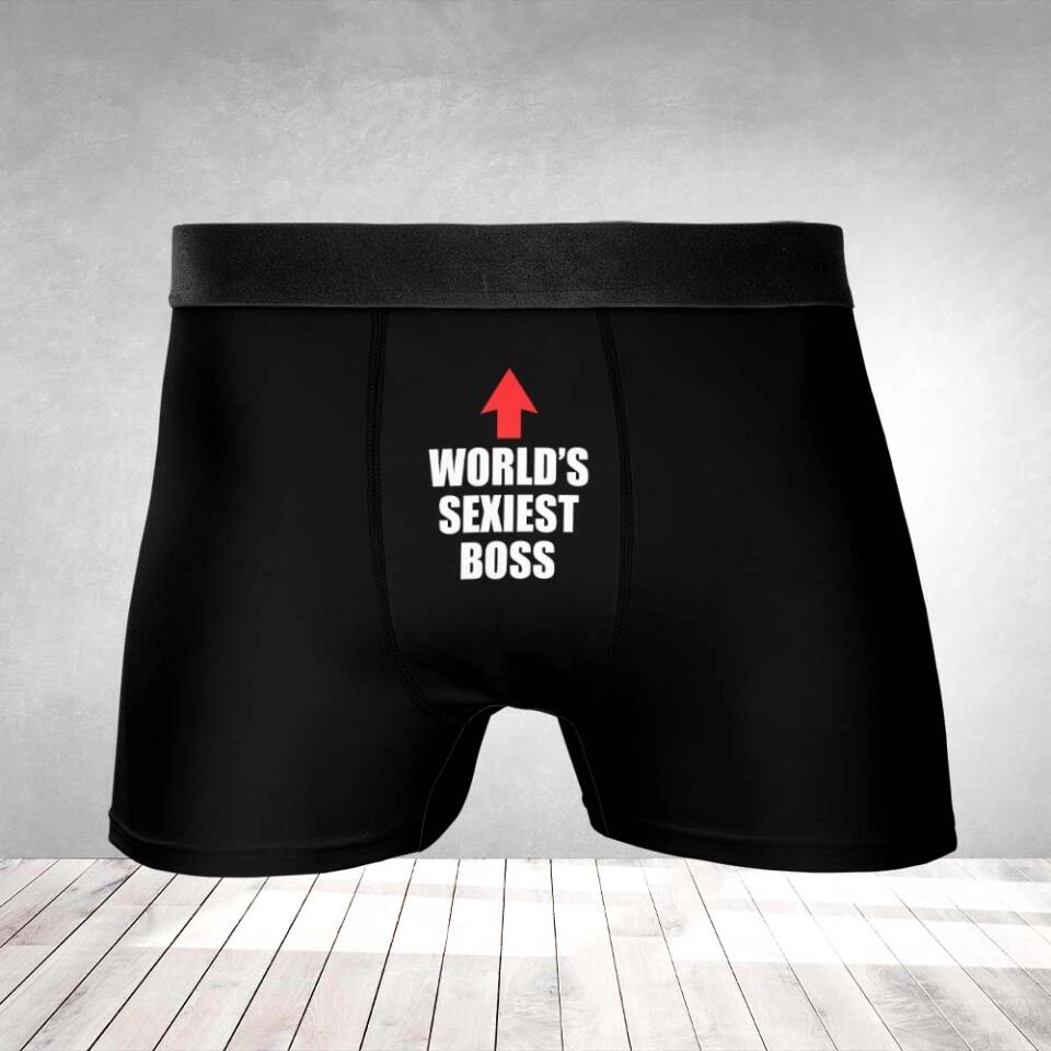 World's Sexiest - Personalized Men's Boxer with Job's Name - Funny Gift for Him