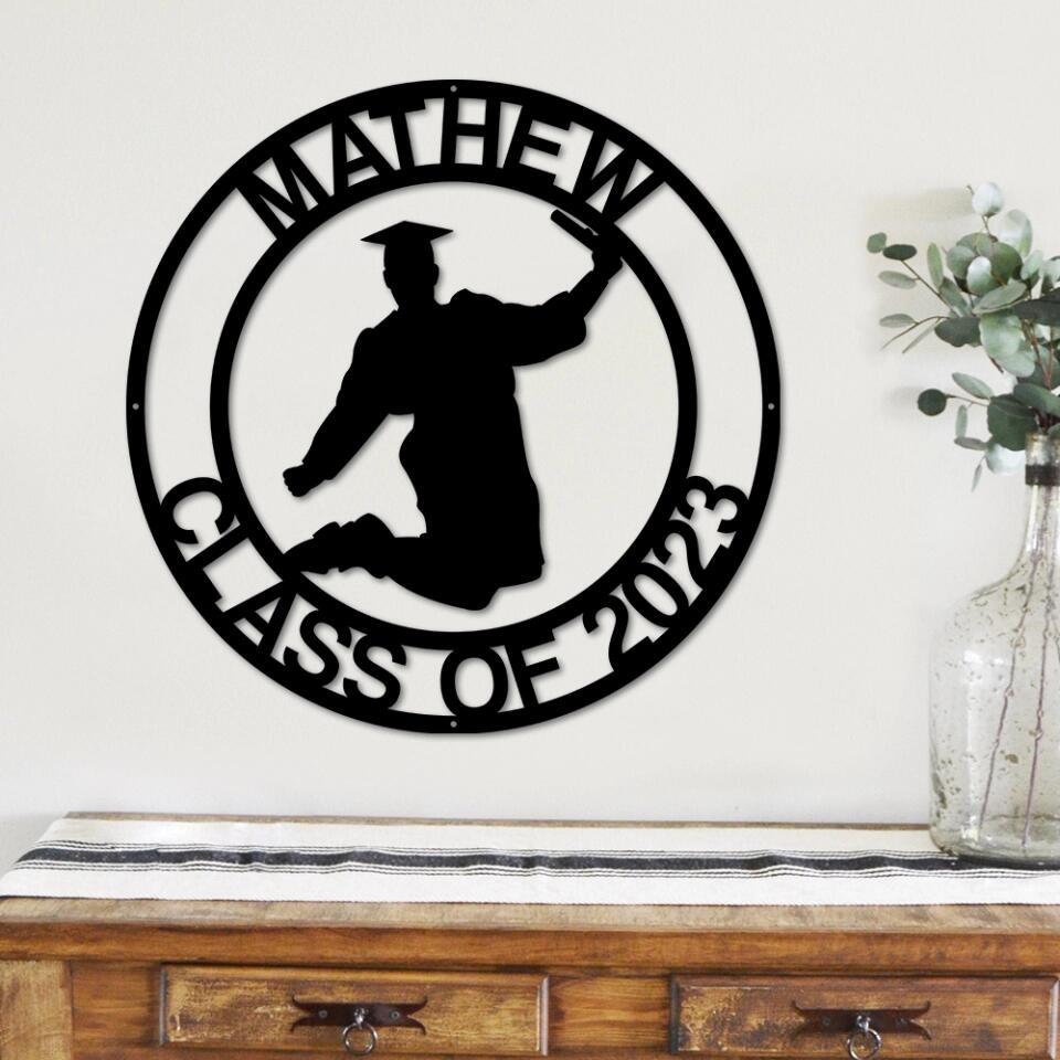 Class of 2025 Senior with Graduation Costume - Personalized Name & Year - Graduation Gift for Girls Boys - Gift for Seniors College Friend - 303ICNBNMT461