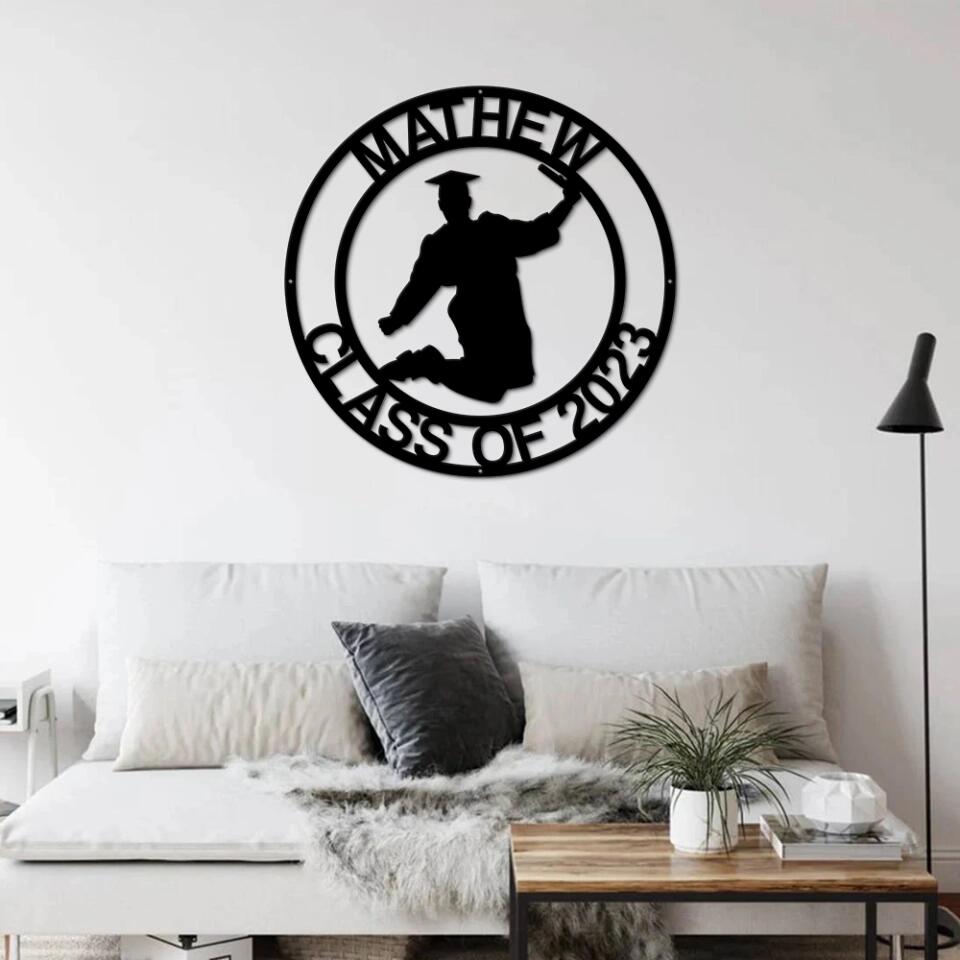 Class of 2025 Senior with Graduation Costume - Personalized Name & Year - Graduation Gift for Girls Boys - Gift for Seniors College Friend - 303ICNBNMT461