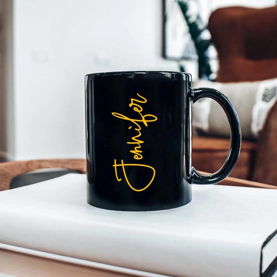 Eid Mubarak Ramadan - Personalized Black Mug - Eid Gift For Husband or Wife