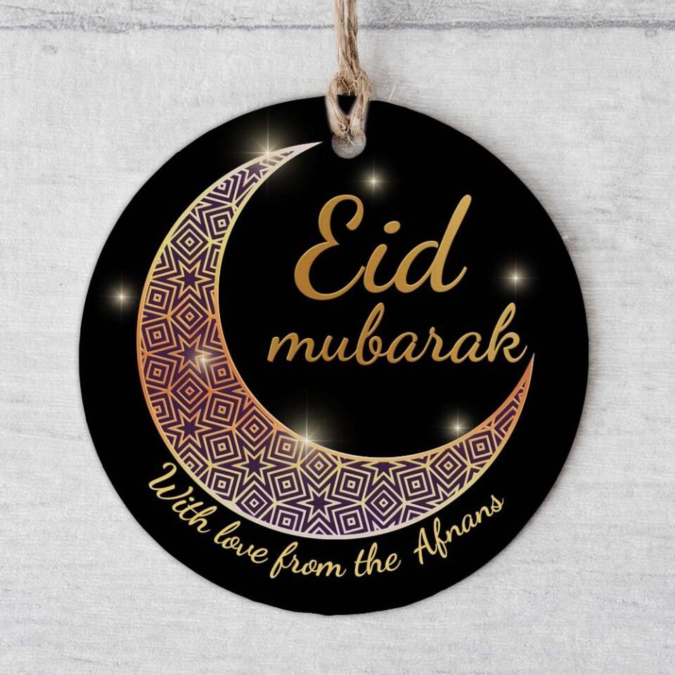 Eid Mubarak With Love from Afnans Personalized Ornament Eid Gift for Family