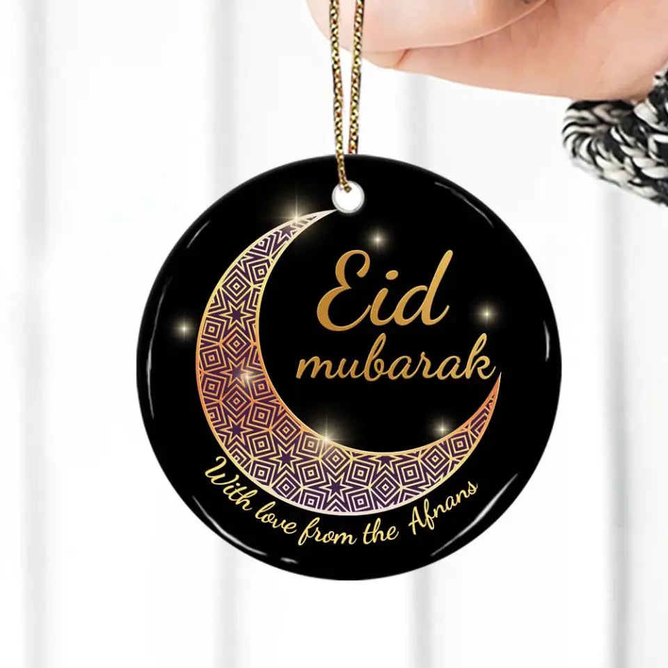 Eid Mubarak With Love from Afnans Personalized Ornament Eid Gift for Family
