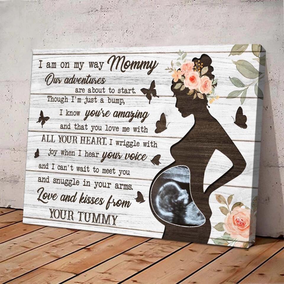 I Am On My Way Mommy Custom Canvas Poster Gifts For Pregnant Women