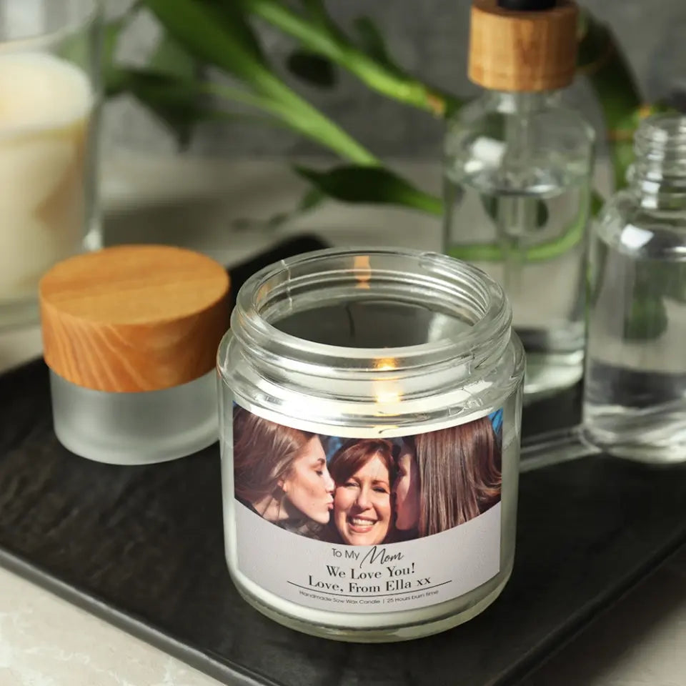 Merry Christmas Mom Personalized Scented Candle