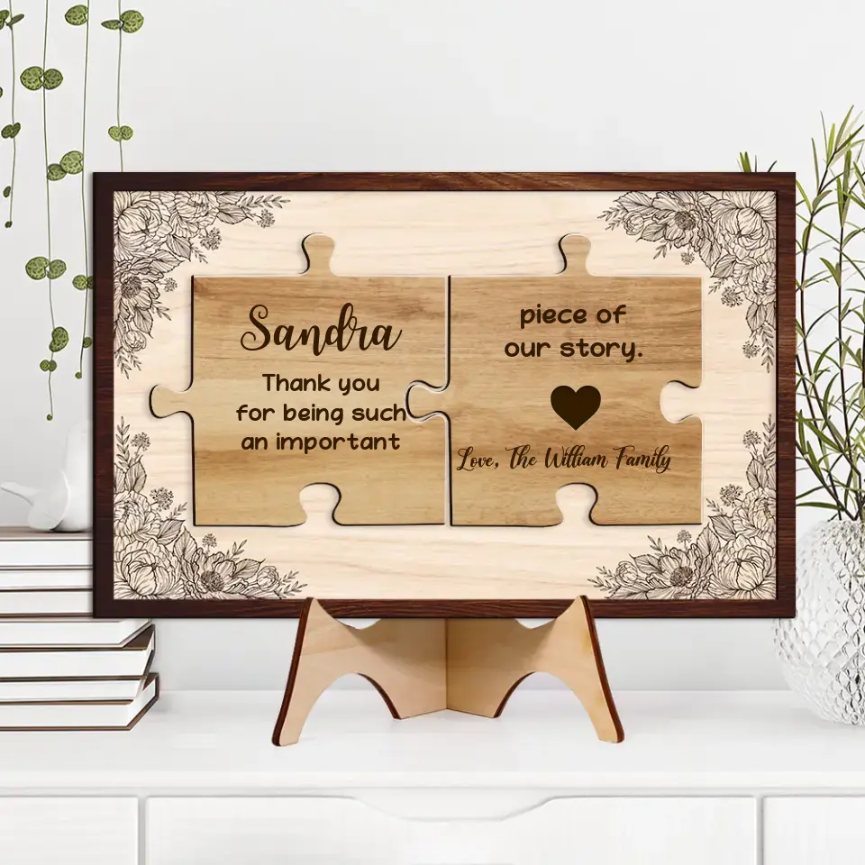 Important Piece of Our Story Custom Wooden Art Retirement Gifts