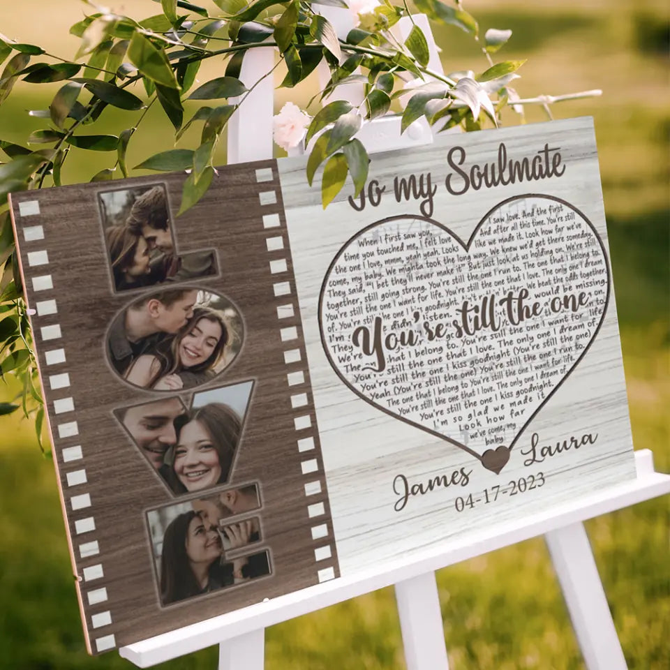 To My Soulmate You&#39;re The One - Personalized Canvas Poster Home Decor Wall Art - Best Gift For Couple Her Him On Anniversaries Birthday - 304IHPTLCA436