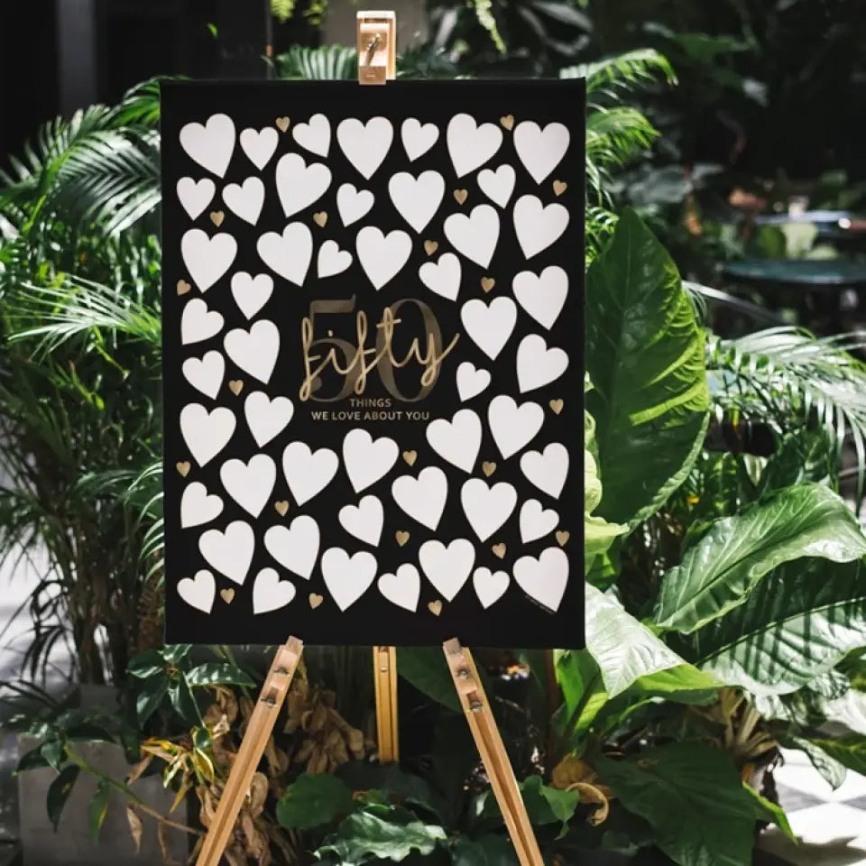 Write Your Own 40 50 60 70 80 90 Things We Love About You - Canvas Poster Wall Art - Best Birthday Gift For Family - For Older Parents/Grandparents