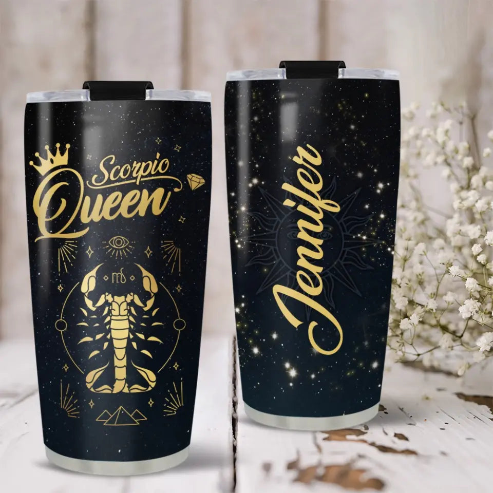 Zodiac Sign In Galaxy Personalized Tumbler