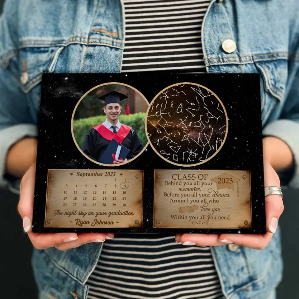 The Night Sky On Your Graduation - Custom Canvas Poster - Graduation Gift For Daughter For Son