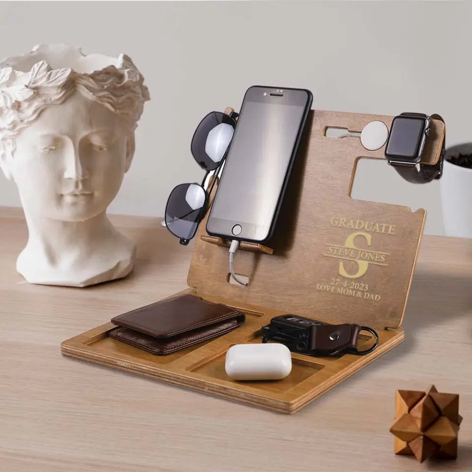 Graduation Customizable Text - Personalized Dock Station - Best Gift For Son Grandson Nephew On Graduation -  304IHPTLDS492