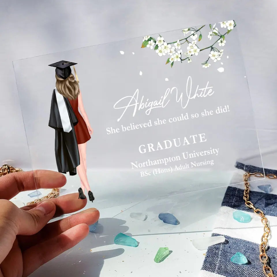 She Believed She Could So She Did - Acrylic Plaque With Stand