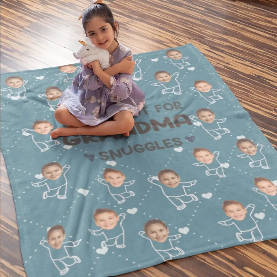 Made Just For Mom Snuggles - Custom Face's Photo Blanket - Best Gift For Mom For Mother On Mother's Day On Anniversary - Gift For Her - Home Decor -  304IHPLNBL454