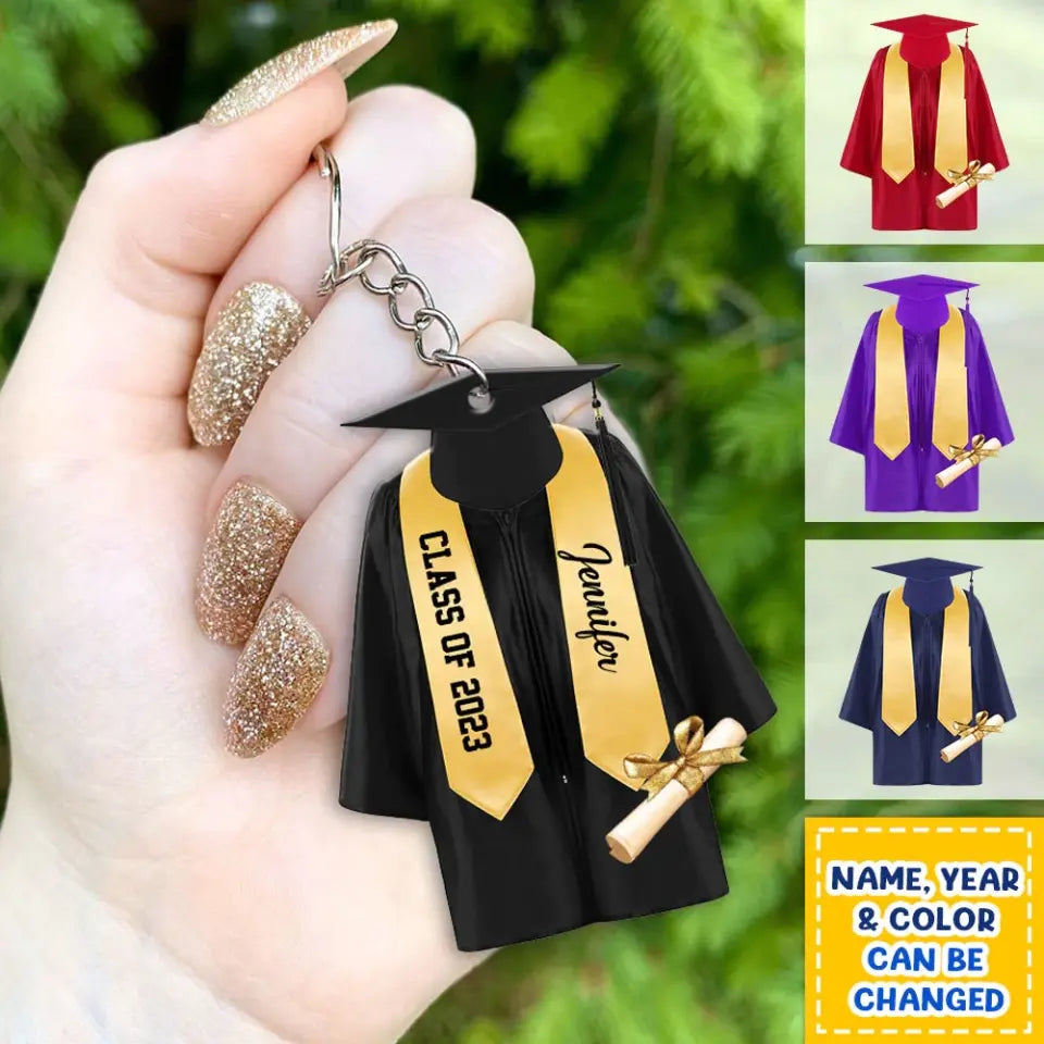 Graduation Gown, Personalized Car Ornament Keychain Decoration, Graduation Gift - Car Decoration - Best Graduation Gifts -  304IHPBNOR065