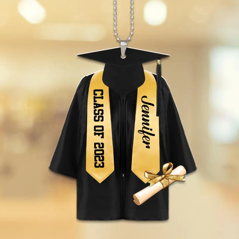 Graduation Gown, Personalized Car Ornament Keychain Decoration, Graduation Gift - Car Decoration - Best Graduation Gifts -  304IHPBNOR065