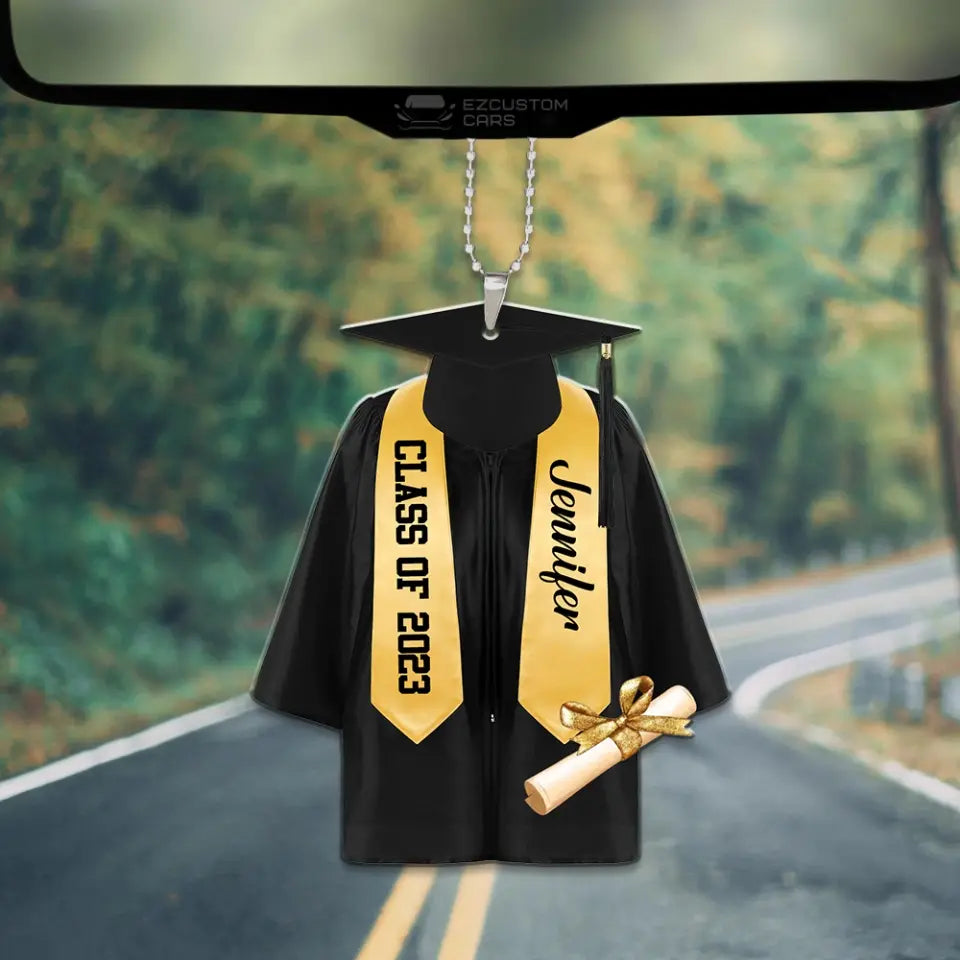 Graduation Gown, Personalized Car Ornament Keychain Decoration, Graduation Gift - Car Decoration - Best Graduation Gifts -  304IHPBNOR065