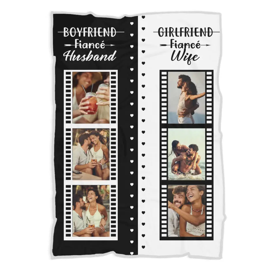 From Girlfriend To Wife New Married Couple Custom Blanket Wedding Gift