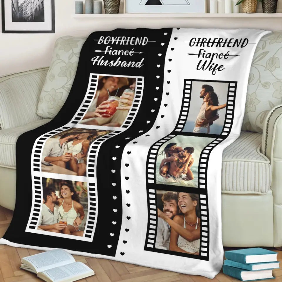 From Girlfriend To Wife New Married Couple Custom Blanket Wedding Gift