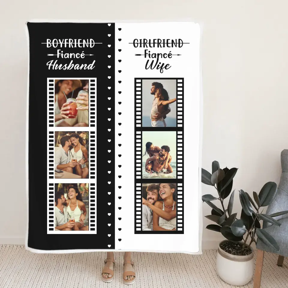 From Girlfriend To Wife New Married Couple Custom Blanket Wedding Gift