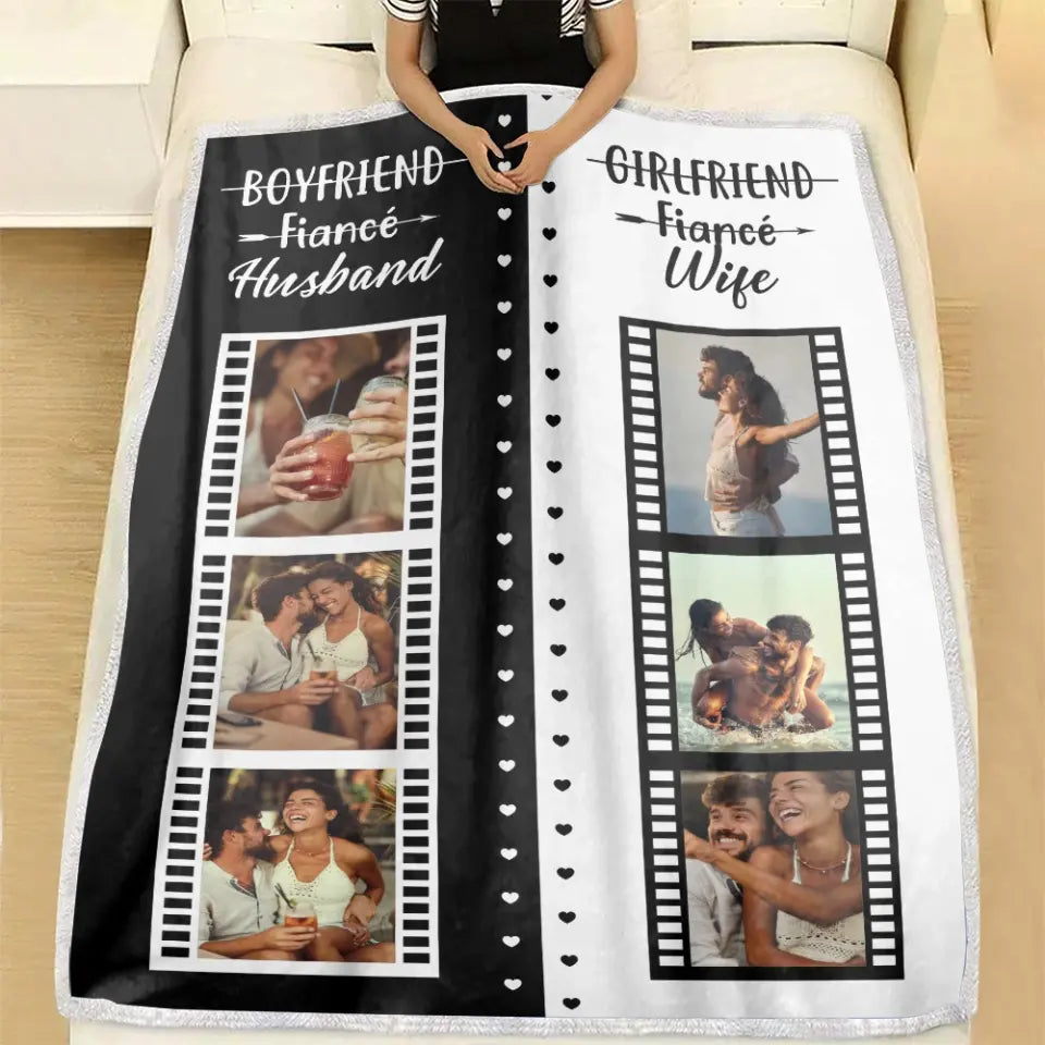 From Girlfriend To Wife New Married Couple Custom Blanket Wedding Gift