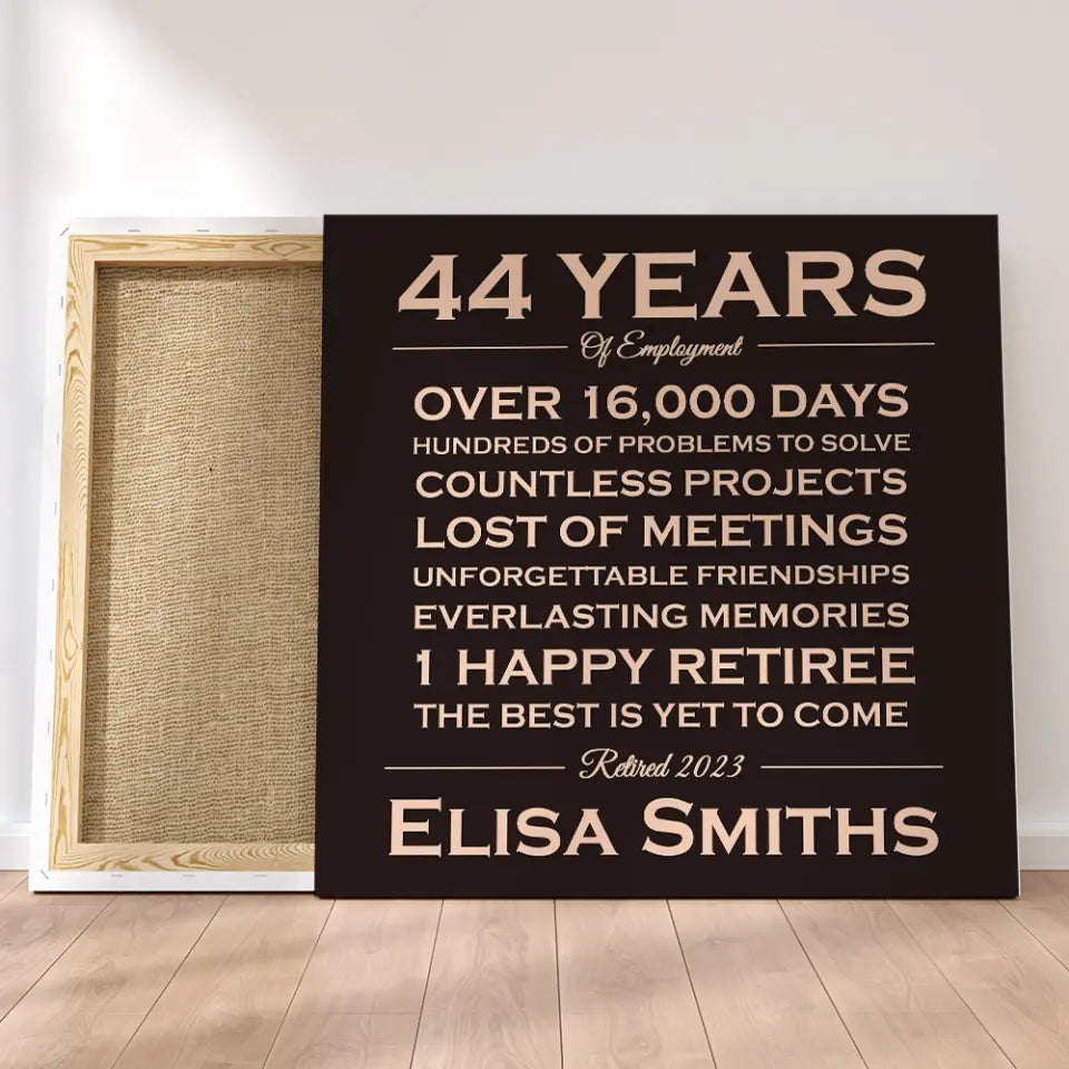 A Happy Retiree The Best Is Yet To Come - Custom Canvas Poster - Retirement Gifts