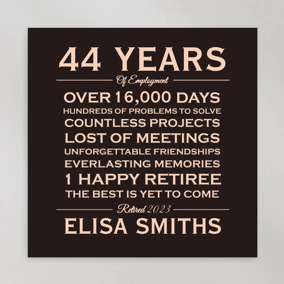 A Happy Retiree The Best Is Yet To Come - Custom Canvas Poster - Retirement Gifts