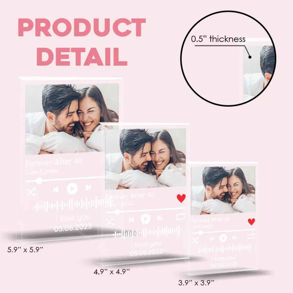 Melody Of Love Personalized Acrylic Plaque