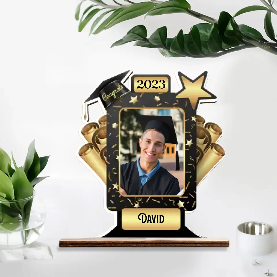 Personalized Wooden Graduation Plaque Gift with stand - Personalized Plaque - College Graduation | 305IHPLNWP527