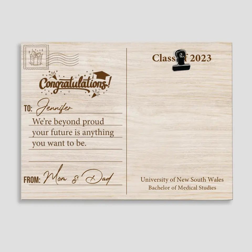 Congratulation We're Beyond Proud Your Future Is Anything - Personalized Photo Clip Frame - Graduation Gifts - Gift For Him/Her For Son/Daughter On Graduation Day - 305IHPTLPT584