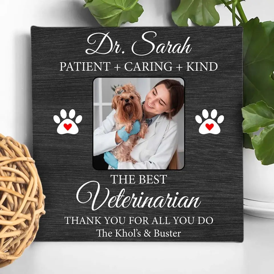 The Best Veterinarian Patient Caring Kind - Custom Canvas Poster - Anniversary Gift For Veterinarian