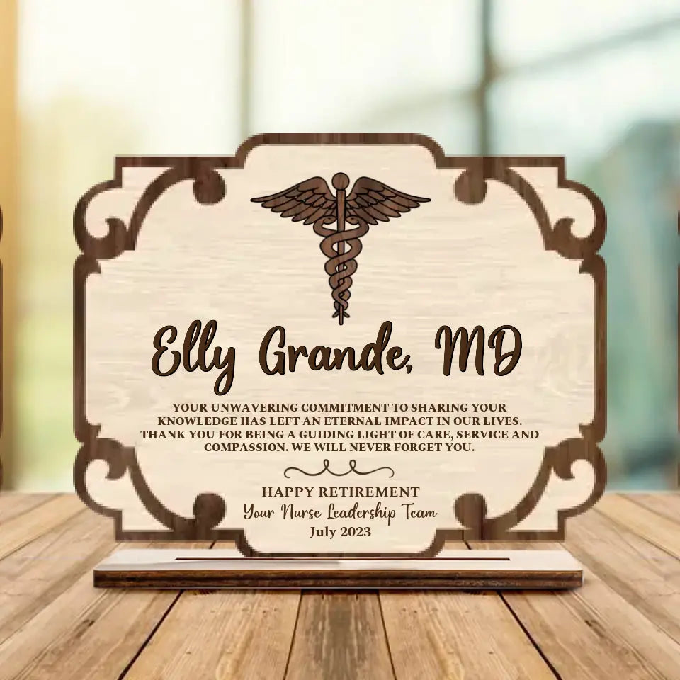 Your Unwavering Commitment To Sharing Your Knowledge - Personalized Acrylic/Wooden Plaque
