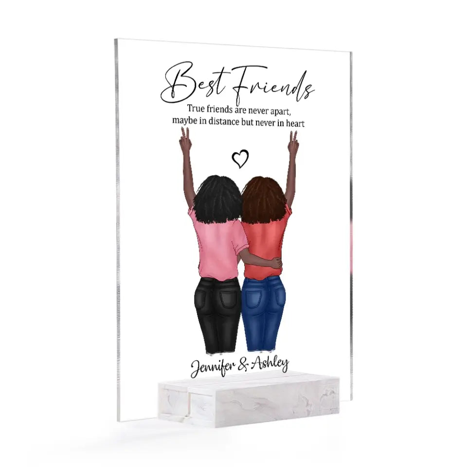Unique Bestie Portrait in Acrylic Keepsake - Acrylic Plaque