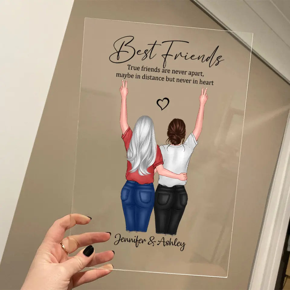 Unique Bestie Portrait in Acrylic Keepsake - Acrylic Plaque